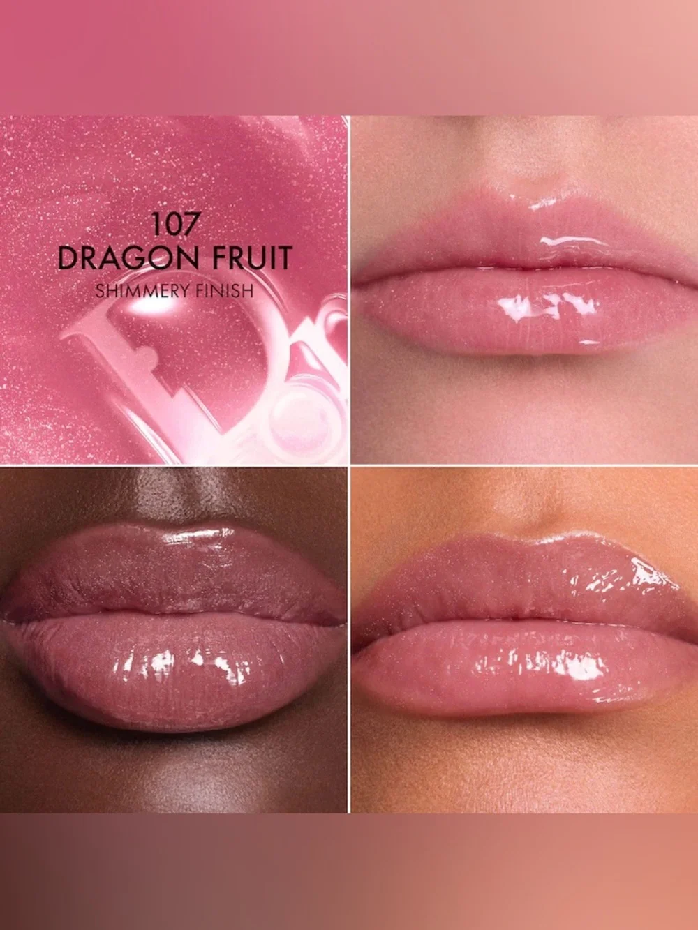 Dior Lip Glow Butter Hydrating Gloss Balm 107 Dragonfruit Limited Edition